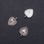Heart pendant finding, diameter 13 mm, length 18 mm, packaging 15 pcs. (+-)